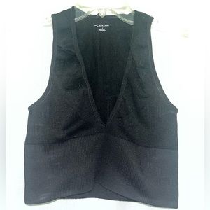 Urban Outfitters black low cut crop top